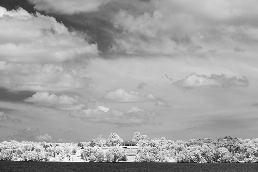 Infrared View of Mount Vernon, Virginia, from the Potomac River.